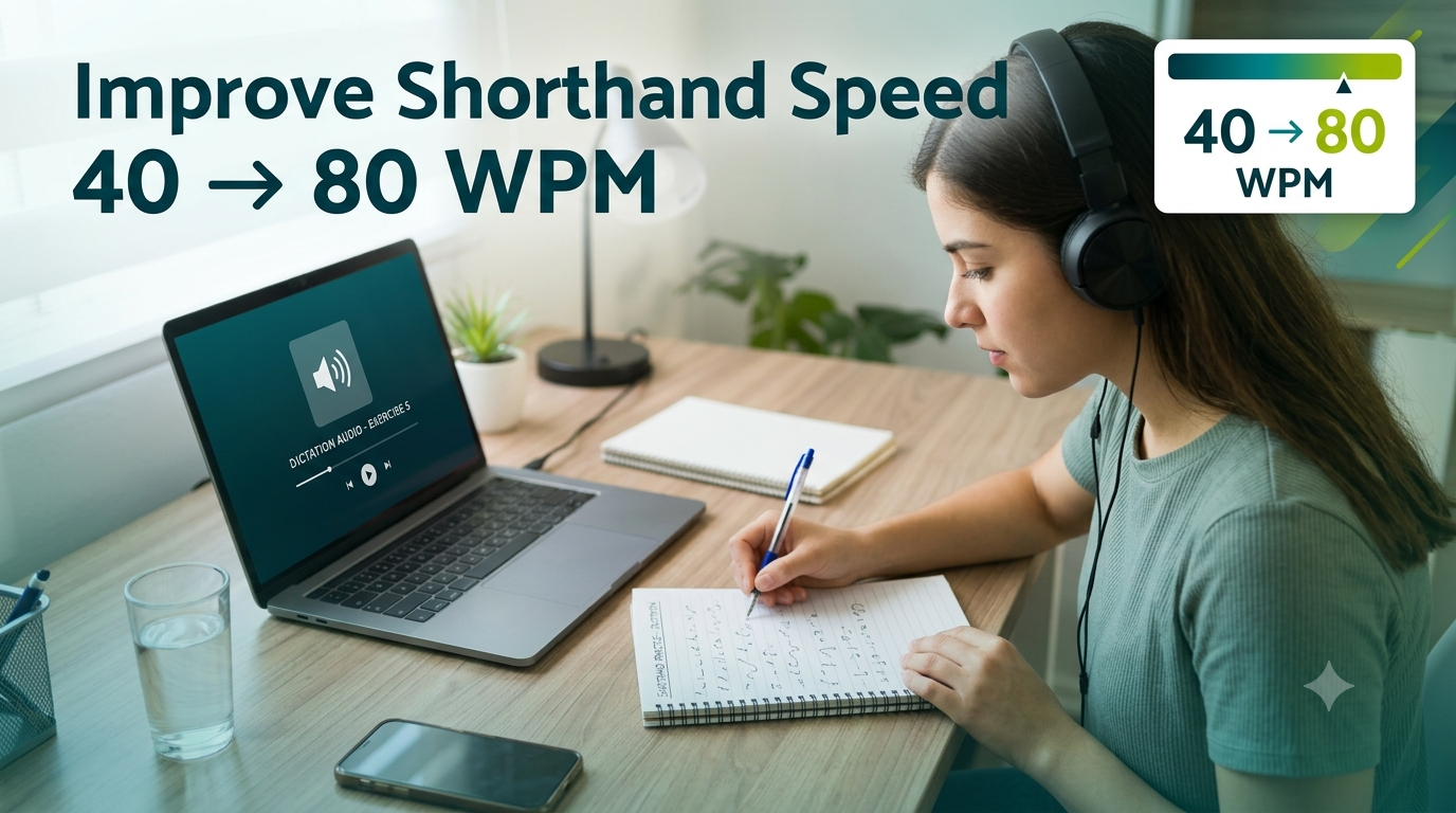 How to Improve Shorthand Speed from 40 WPM to 80 WPM
